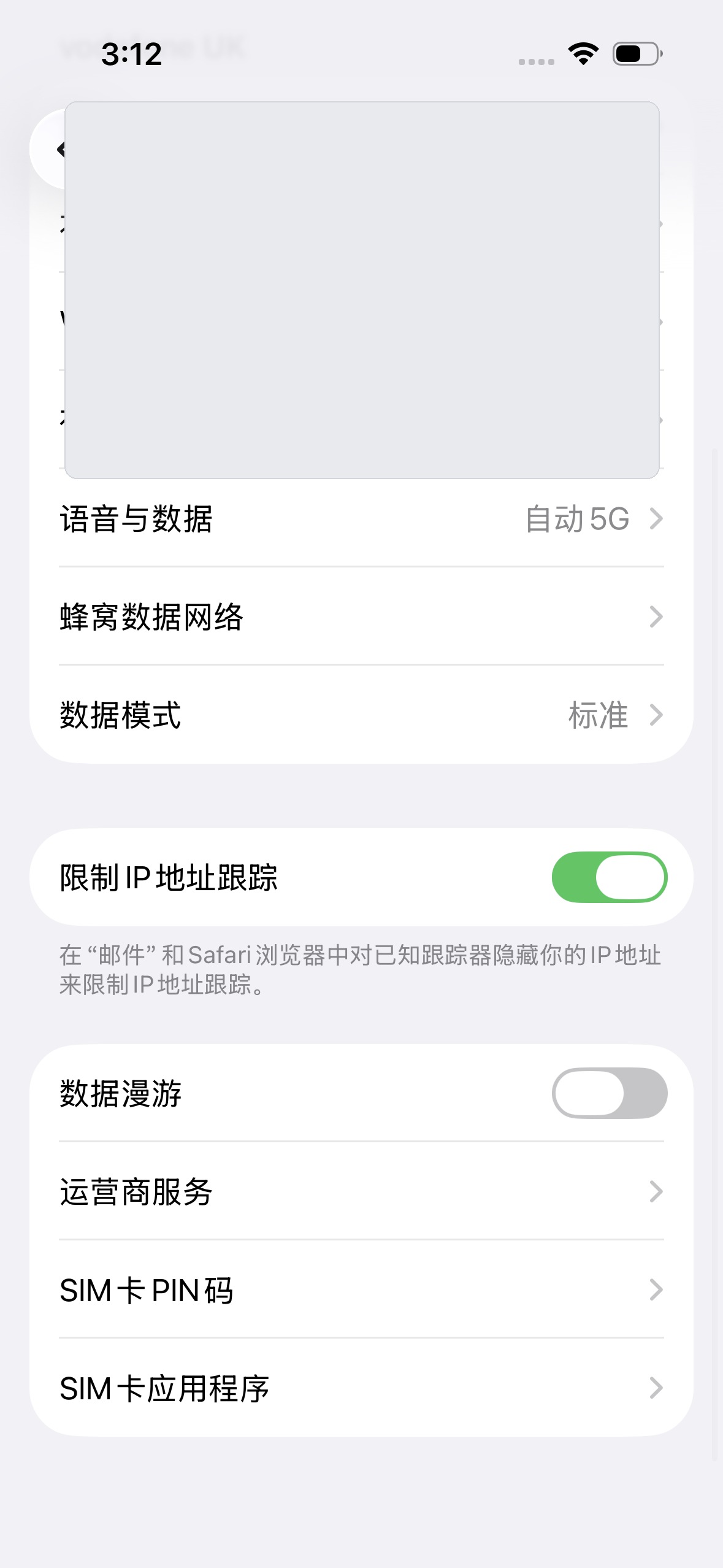 iPhone SIM 卡应用程序入口